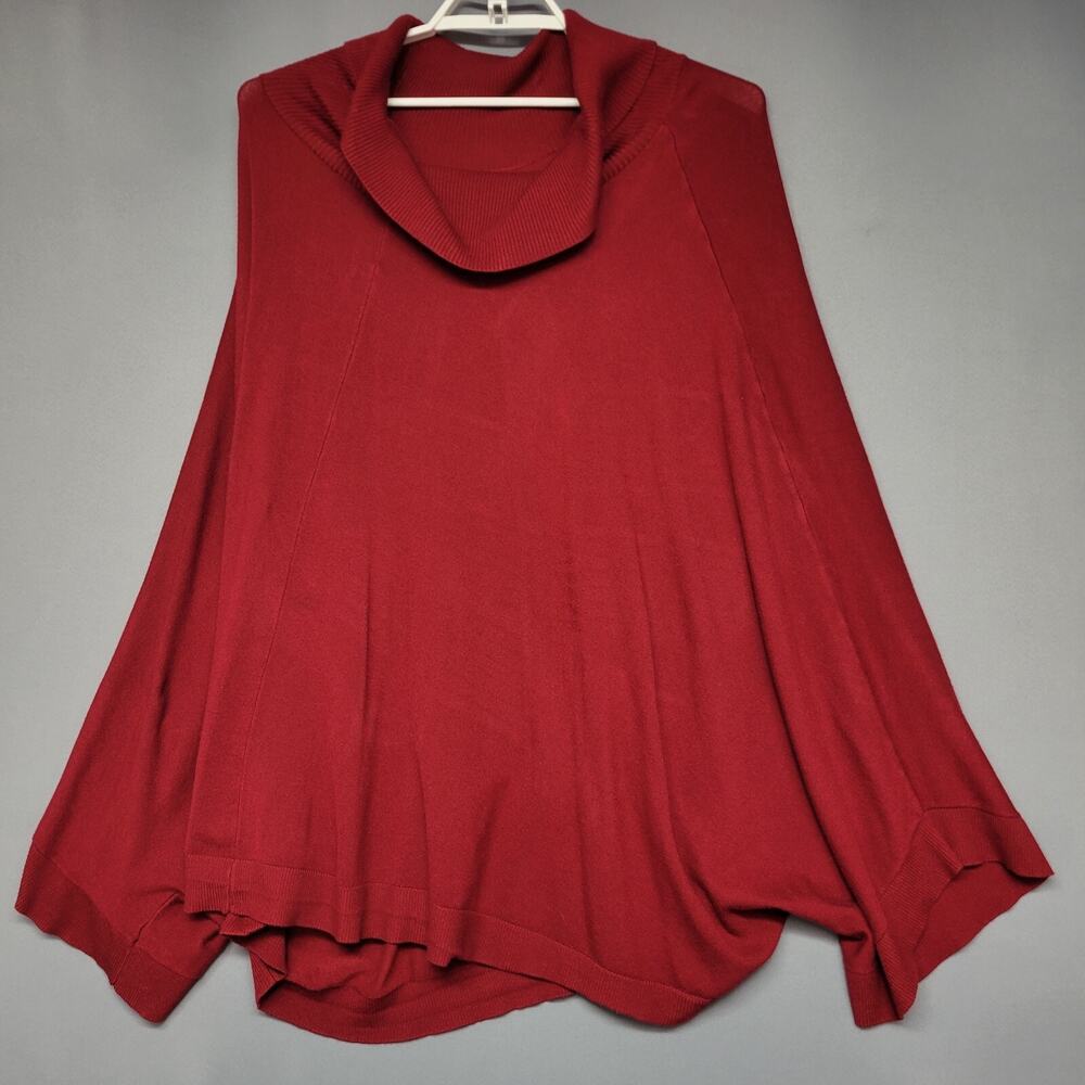 Ellos Cowl Neck Poncho Sweater Womens Plus 2X-4X Soft‎ Knit Pullover Domain